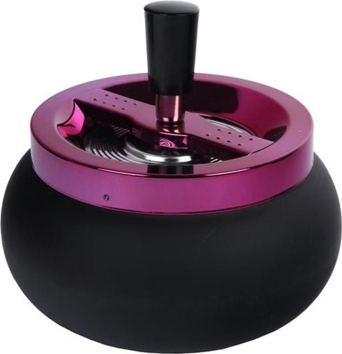 Moosmayr Rotary Ashtray with Purple Lid 13cm