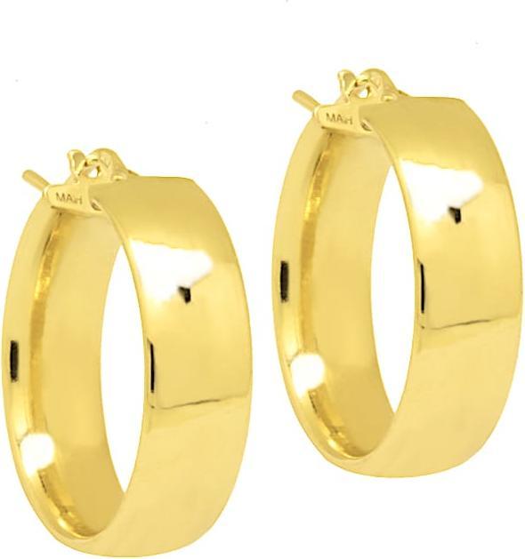 Candy Orecchini a cerchio Tomi, argento 925, placcati oro (Placcato oro 18k, Argento 925)