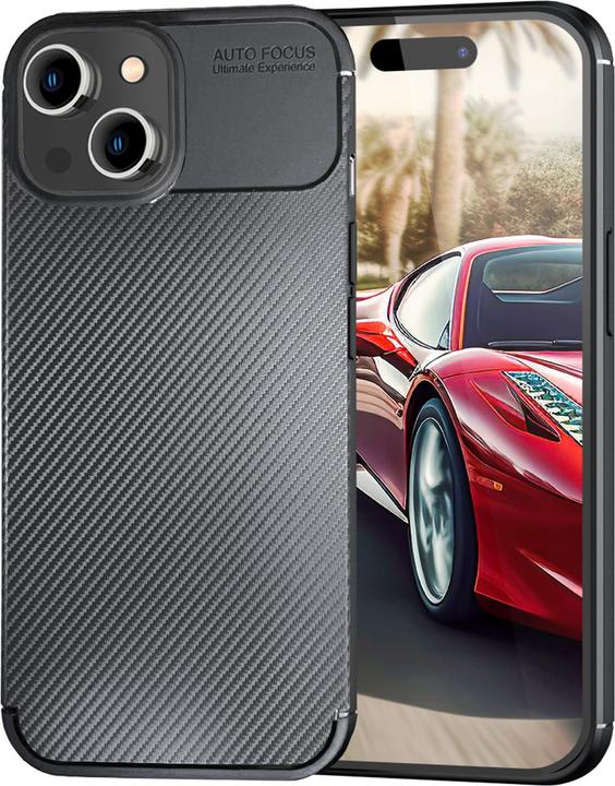 Produktbild Nalia Carbon Look Silikon Hülle (Apple iPhone 15 Plus)