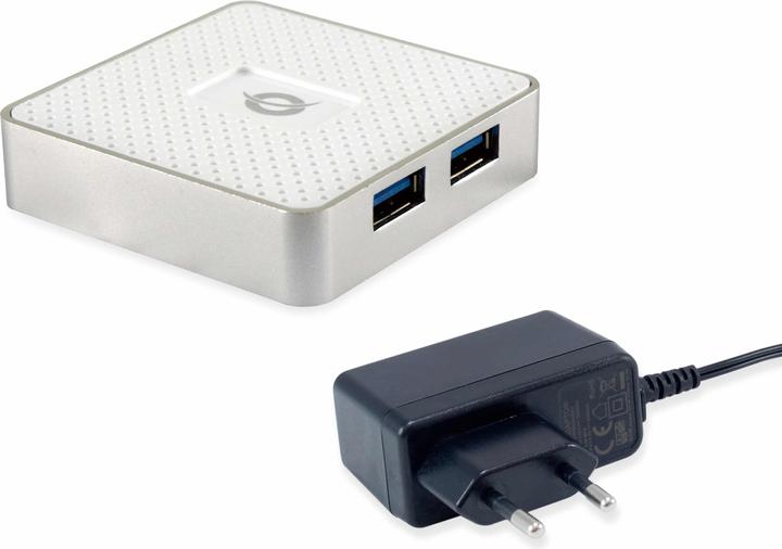 Productafbeelding Conceptronic USB-hub 4-poorts 3.0 ->4x3.0 w.voeding ws (USB-C, 4 Havens)