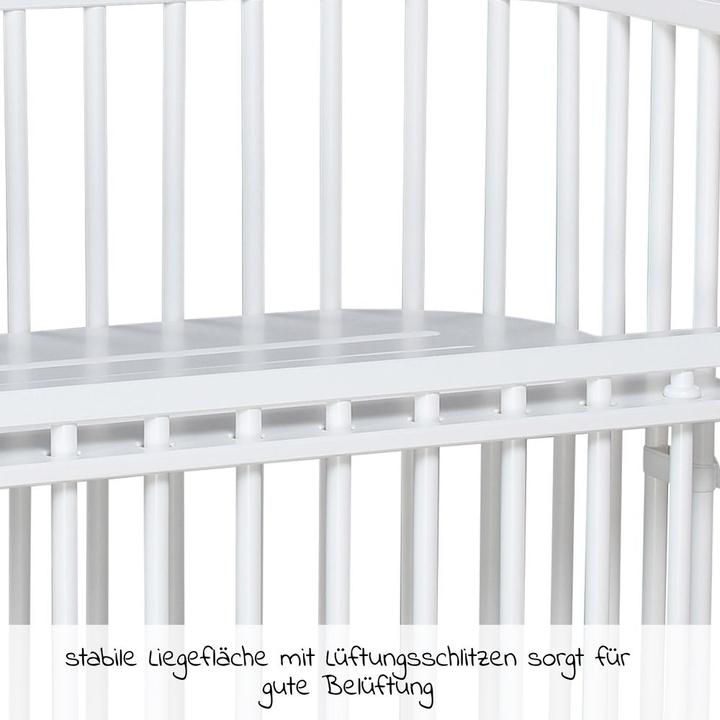Babybay Boxspring Comfort Plus co-sleeper bed - White lacquered