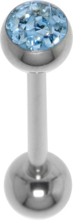 Bijouteria Zungenpiercing (Chirurgenstahl 316L, Epoxiharz, Kristall)