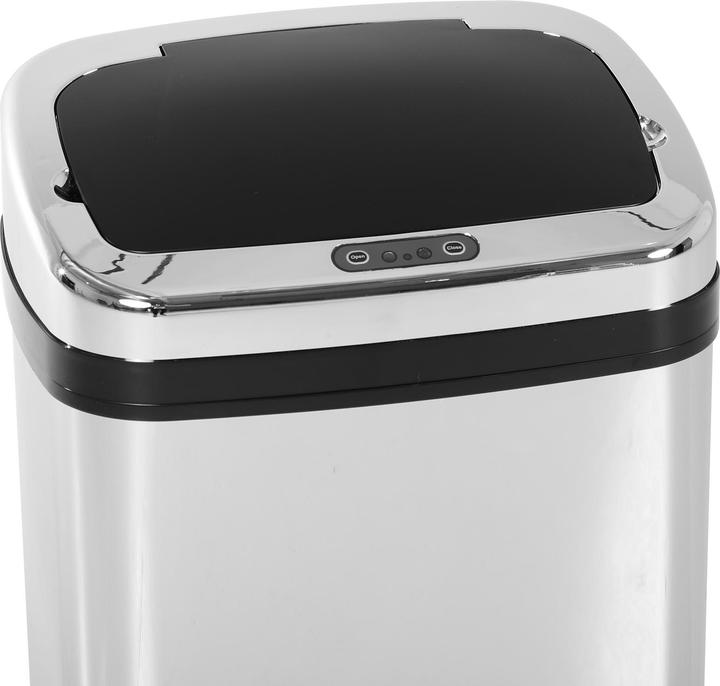 Immagine prodotto Swisshandel24 Cestino per rifiuti con sensore IR con/senza cestino interno in acciaio inox rotondo quadrato (30 l)