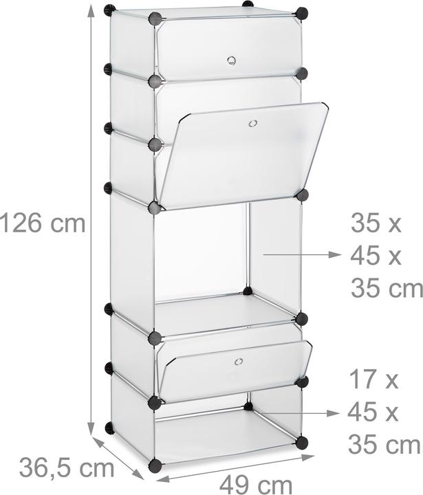 Actual product image Relaxdays Shoe Cabinet (49 x 36.5 x 126 cm)