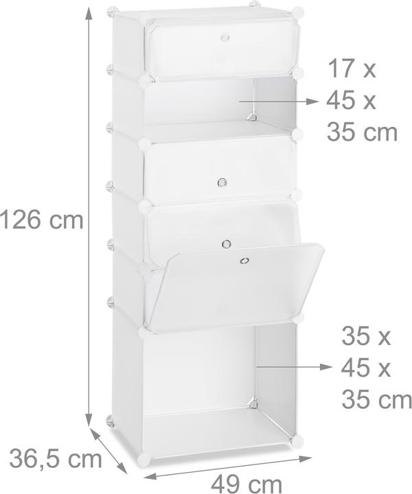 Actual product image Relaxdays Shoe Cabinet (49 x 36.5 x 126 cm)