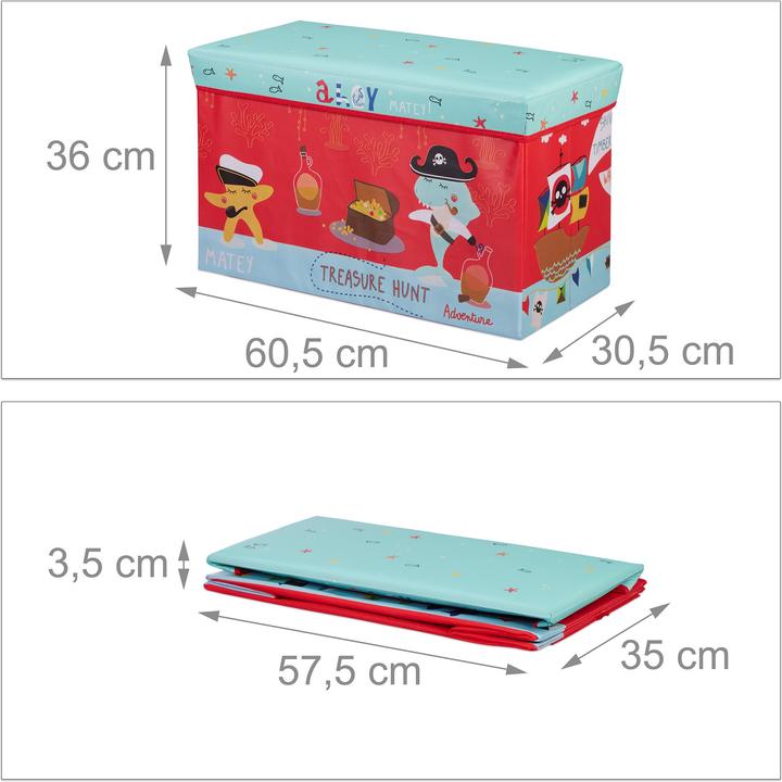 Immagine prodotto Relaxdays Pouf contenitore per bambini
