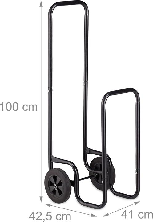 Produktbild Relaxdays Kaminholzwagen (41 x 42.5 x 100 cm)