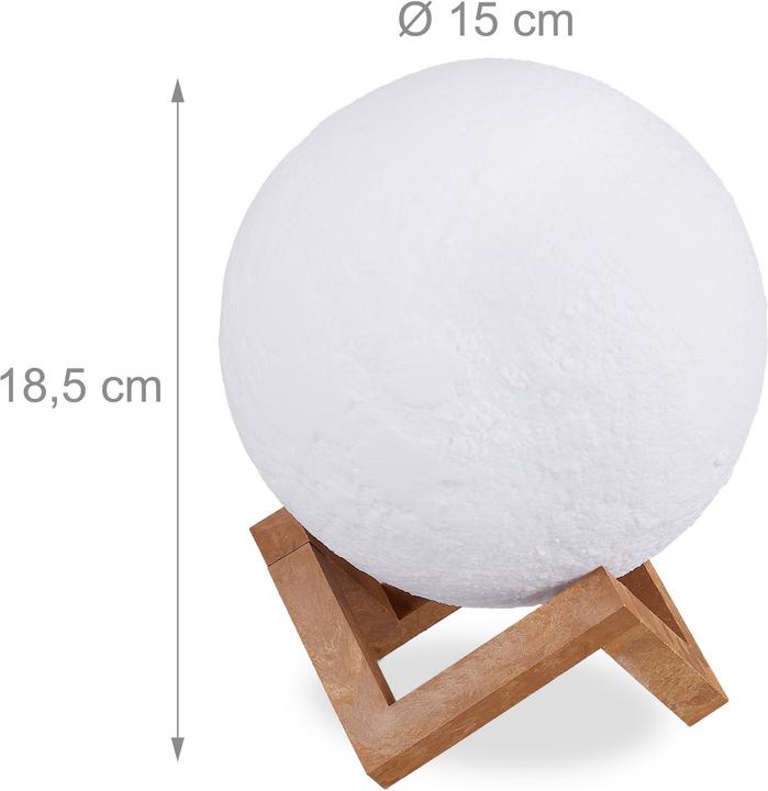 Actual product image Relaxdays Moon Lamp 3D