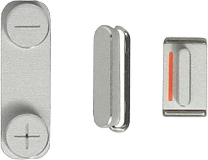 Immagine prodotto Foxconn iPhone 5 Pulsante Imposta accensione Mute Volume argento (iPhone 5)