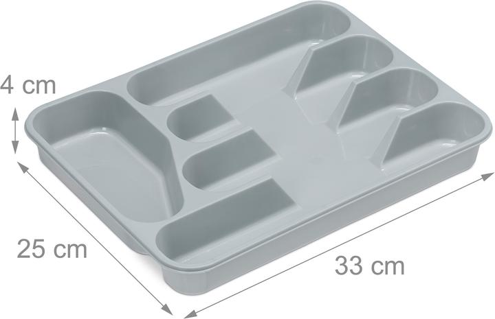 Actual product image Relaxdays Cutlery Tray 5 Compartments, Pack of 2