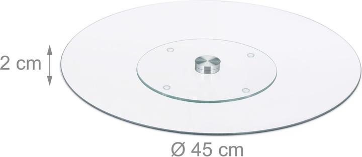 Actual product image Relaxdays Glass Serving Platter, Swivel
