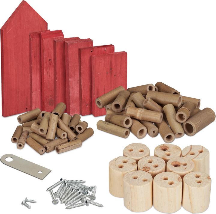 Actual product image Relaxdays Insect Hotel Assembly Kit, Bug Shelter (Wild bees, Ladybirds, Lacewings)