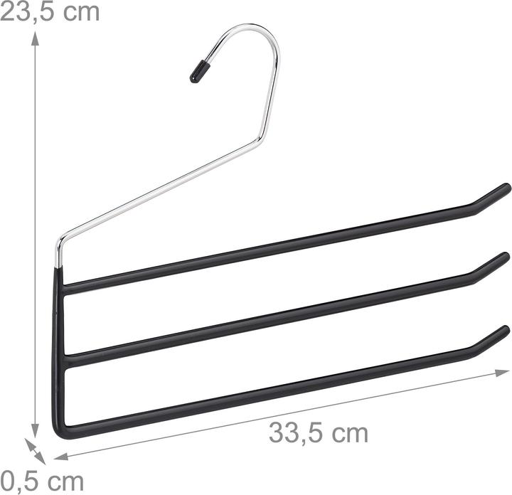 Immagine prodotto Relaxdays Grucce Multiple per Pantaloni, Set da 5 Stampelle (5 x)