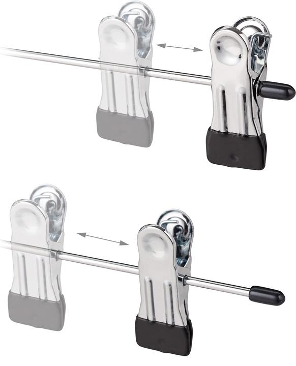 Actual product image Relaxdays Multi Clothes Hanger Set of 2, Clips (2 x)
