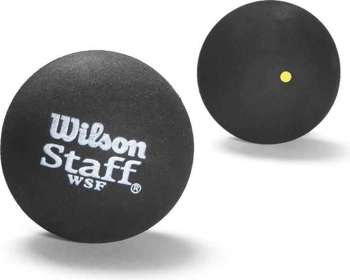 Actual product image Wilson Staff Squash Yellow Dot 2 Pack Ball WRT617800 Black One size