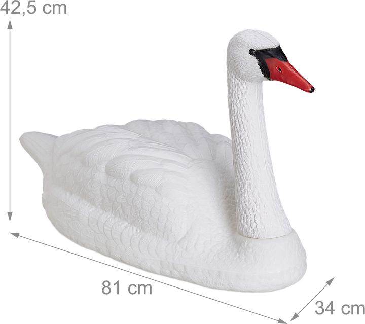 Immagine prodotto Relaxdays Cigno decorativo, laghetto