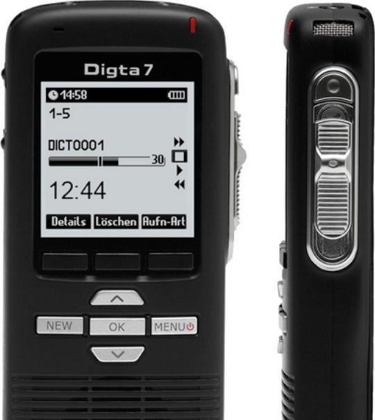 Grundig Digta 7 Digitales Diktiergerät - Type 702 (2 GB)