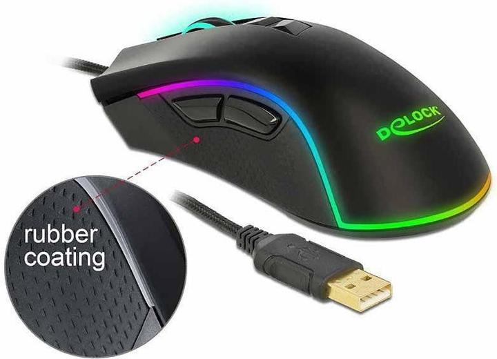 Produktbild Delock 12670 Gamimg Maus, optisch (Kabelgebunden)