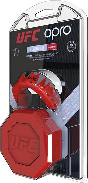 Immagine prodotto Opro Self-Fit UFC Platinum - Red/Silver/Black (Taglia unica)