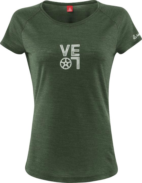Actual product image Löffler Loeffler Hemd kurzarm W Printshirt Velo Merino - Tencel™ Olivgrün (42)