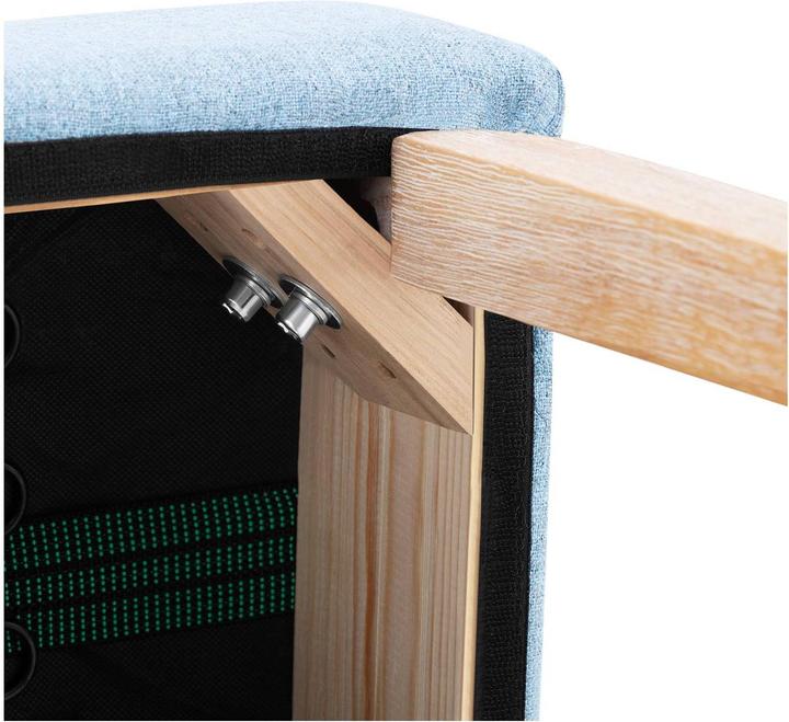 Actual product image Fromm & Starck Polsterstuhl 2er Set Holzbeine bis 180 kg Hochlehner Esszimmerstuhl himmelblau