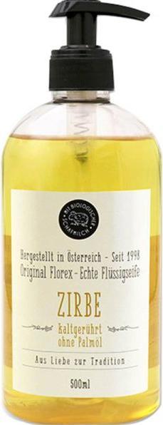 Florex Echte Flüssigseife mit Schafmilch Zirbe, 500 ml (Flüssigseife, 500 ml)