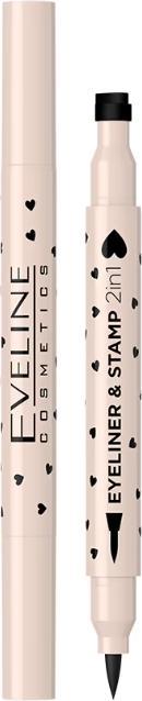 Eveline Eyeliner & Stamp Pen 2In1 01 Heart (01 Herz)