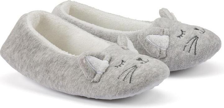 La Redoute Collections Warme Hausschuhe mit Katzenmotiv
