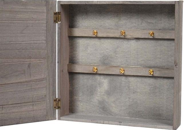 Produktbild Mendler Schlüsselkasten Virginia, Shabby-Look Vintage 27x27x6cm grau-braun (27 x 27 x 6 cm)
