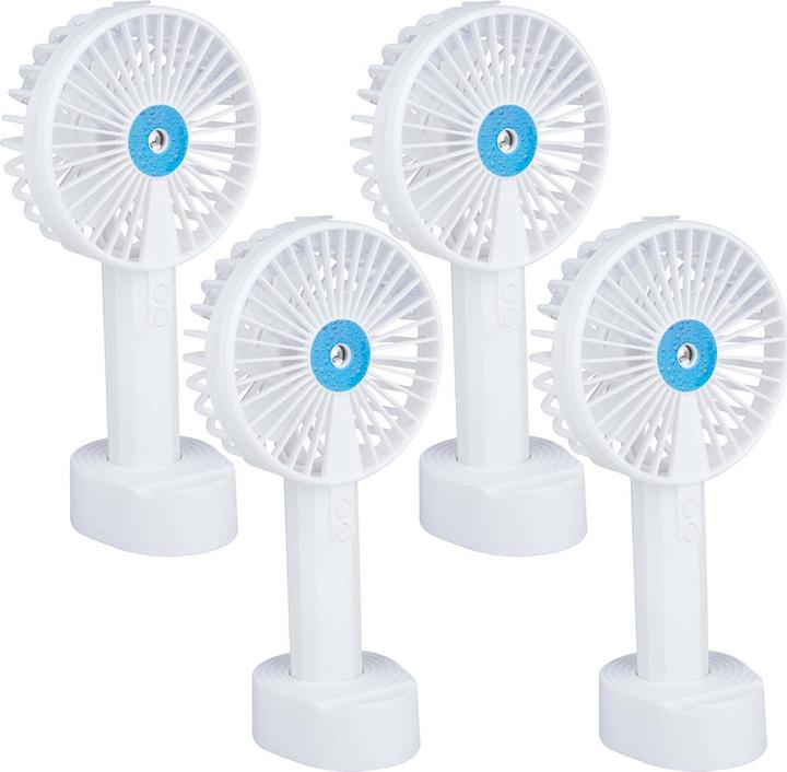 Produktbild Lifetime 4er-Set Sprühventilator mit Handyhalter, Hand-Ventilator, Akku