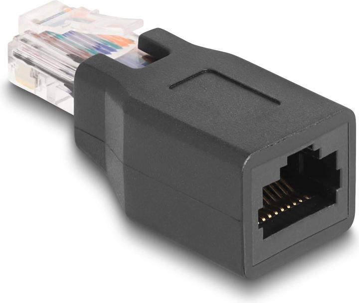 Actual product image Delock Network adapter RJ45/RJ48/RJ50 male to female 10P/10C pin assignment 1:1 black (RJ45)