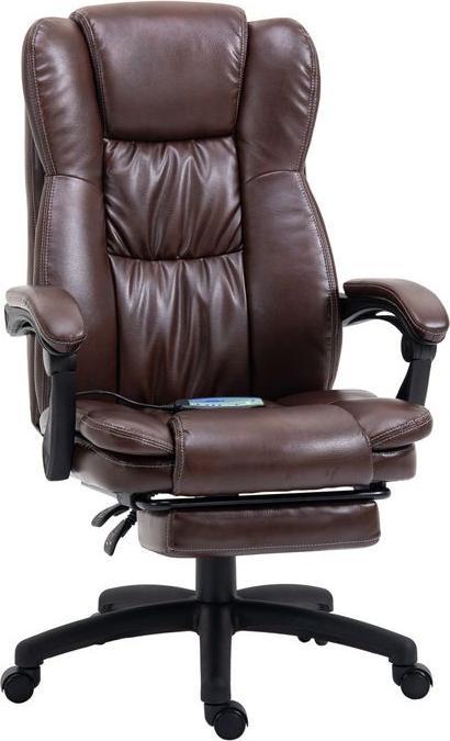 Image du produit Swisshandel24 Chaise de bureau de massage avec 6 têtes vibrantes, fonction couchage, repose-pieds