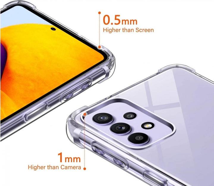 Produktbild Screenguard Samsung Galaxy A72 Hülle Crystal Soft Airbag Bumper (Samsung Galaxy A72)