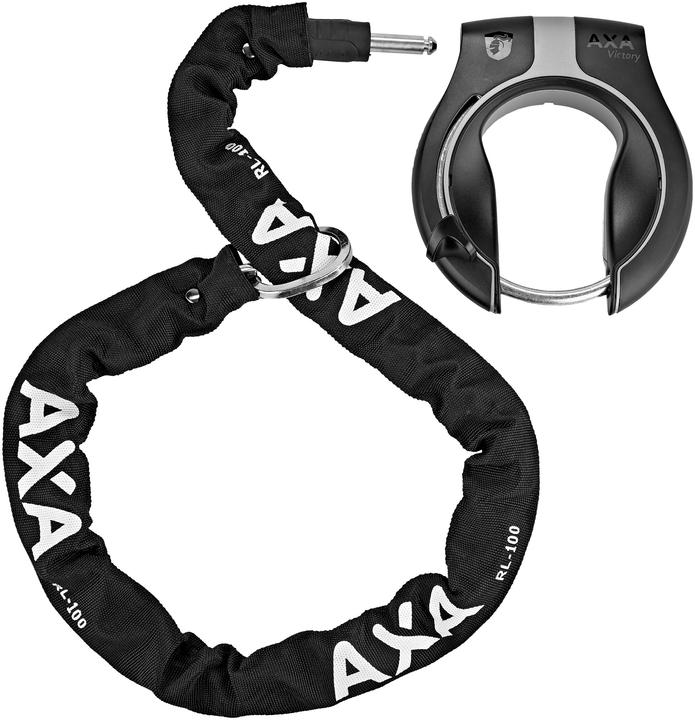 Produktbild AXA DUPLIKAT Victory Rahmenschloss Aktionsbox + Kette (100 cm)