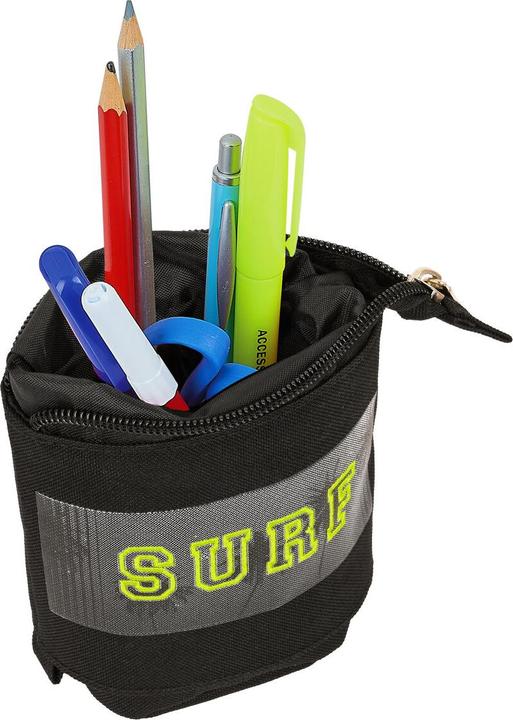 Actual product image Safta Standing pencil case Surf Black (8 x 19 x 6 cm)