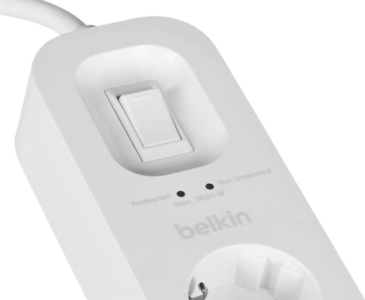 Produktbild Belkin Surgemaster Überspannungsschutz (4 x, USB-A, CEE 7/3, USB-C, 2 m)