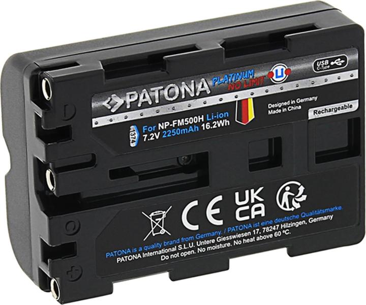 Produktbild Patona Platinum Sony NP-FM500H USB-C (Kamera Akku)