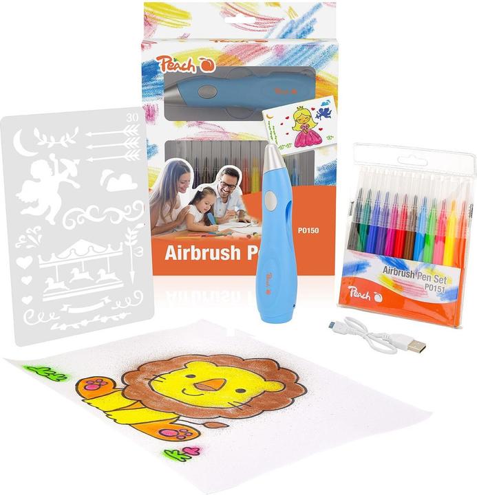 Actual product image Peach Airbrush Pen (Multicoloured, 12 x)