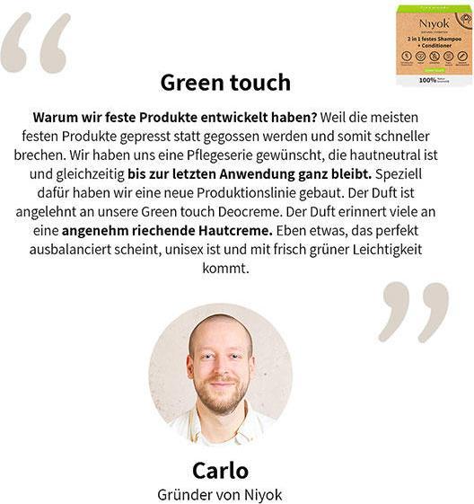 Immagine prodotto Niyok 2in1 Tocco verde (Shampoo solido)