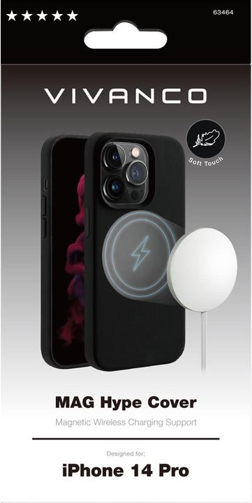 Produktbild Vivanco Mag Hype mobile phone case (6.1") Cover Black (Apple iPhone 14 Pro)