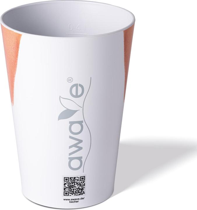 Produktbild Awave 4tlg. Festival Becher-Set, 400 ml, rPET, mit Eichstrich und Abstandshalter, Nasenmotiv (0.40 l, 4 x)