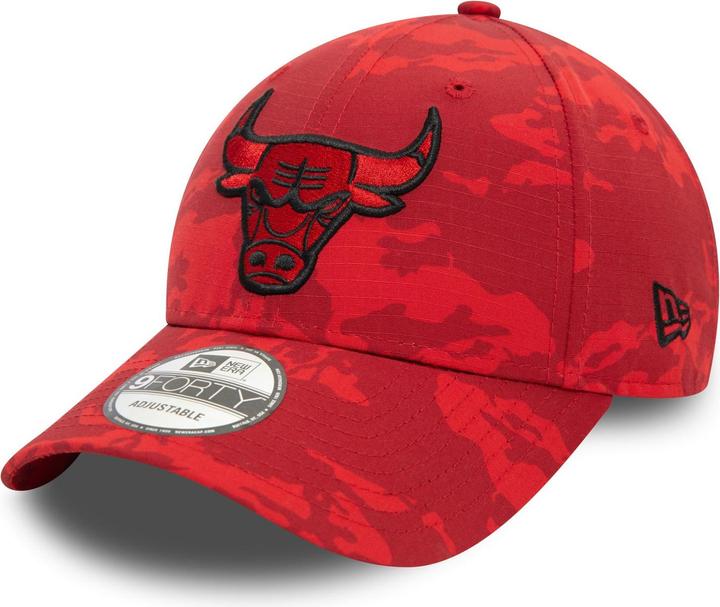 Actual product image New Era 9Forty Strap Cap - TONAL CAMO Chicago Bulls rouge