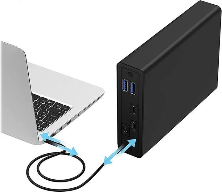 Image du produit Icy Box IB-382H-C31 Boîtier avec hub USB (3.5", 2.5")