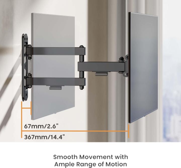 Actual product image Wiltec TV mount 13"-55" TV wall mount swivelling 25kg TV mount (Wall, 55", 25 kg)