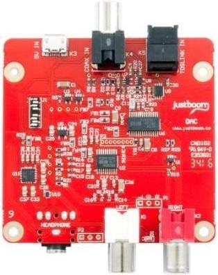 Actual product image Pi Supply JUSTBOOM DAC - 24-bit DAC add-on board
