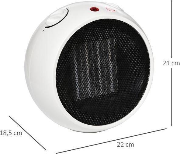 Image du produit Swisshandel24 Radiateur soufflant Chauffage électrique Chauffage Chaleur 900W/1500W PP-plastique blanc+noir 22 x (1500 W)