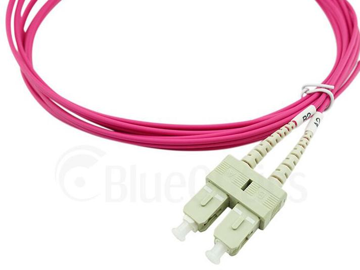 Actual product image CBO Fibre optic patch cable LC / SC MM OM4 magenta 15.0m (CAT6, 15 m)
