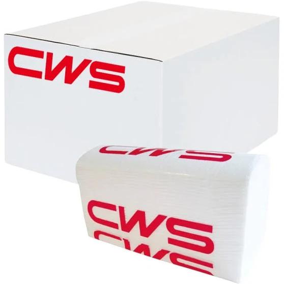 Image du produit CWS Serviettes pliées en papier pliage en V rec. 1 épaisseur nature 5000 feuilles (5000 x)