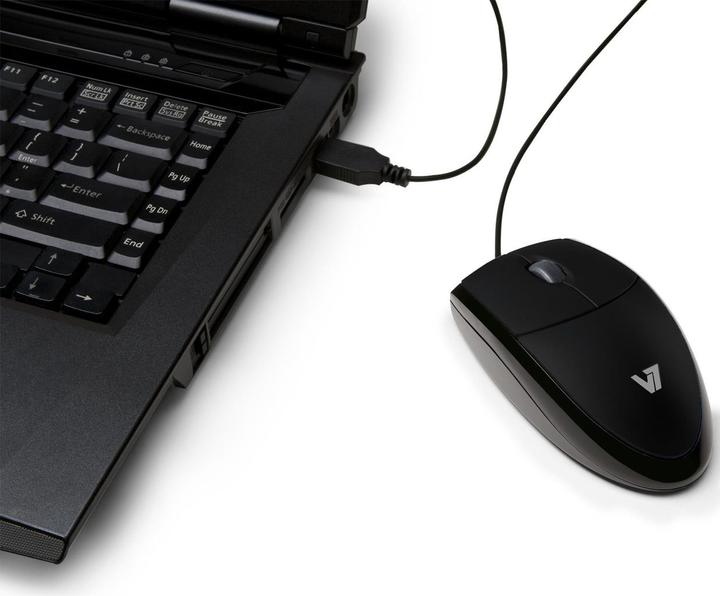 Produktbild V7 Mouse Optical All Blk (Kabelgebunden)