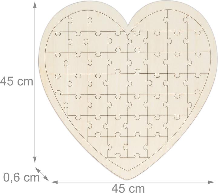 Produktbild Relaxdays Herzpuzzle (49 Teile)